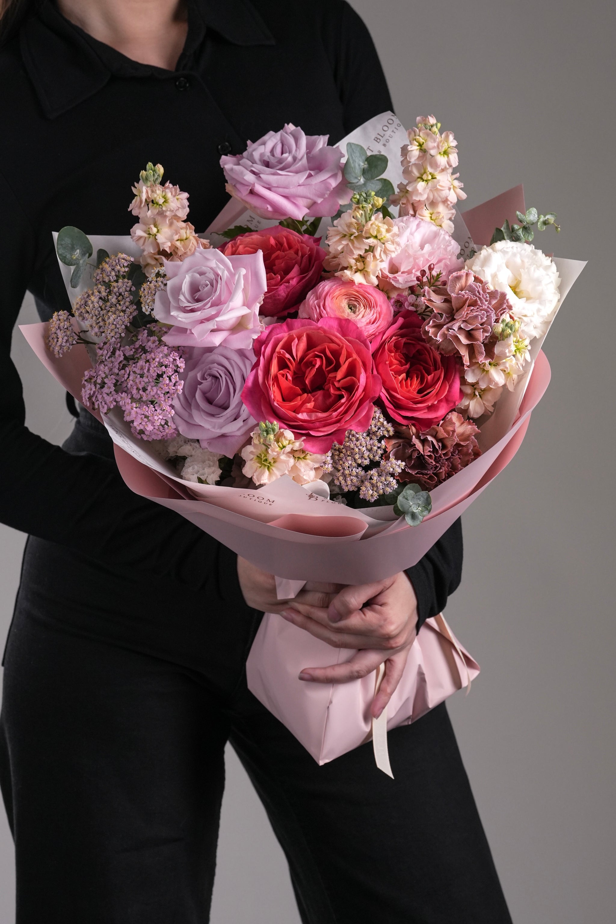 Celia Pink & Hot Pink Bouquet | Just Bloom | Hong Kong Florist | Same ...